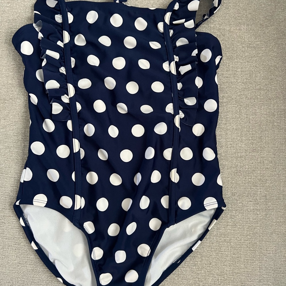 Cat & Jack Blue and White One Piece Swimsuit